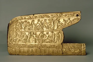 Koggerbeslag til bue og pile, fra Tjertomlyk-gravhøjen, steppen, 4. århundrede f.Kr.